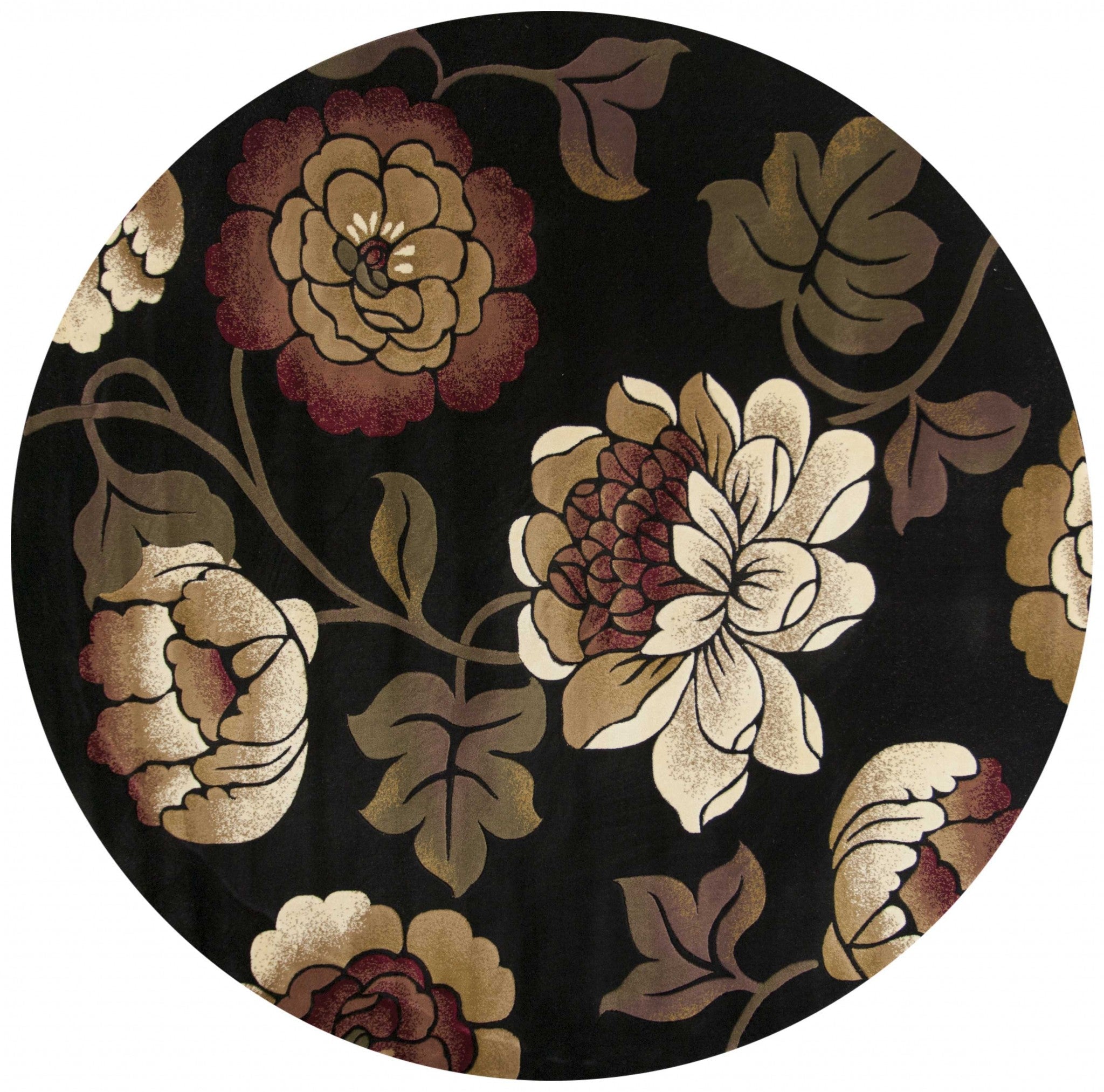 1inches x 2inches Black Polypropylene Area Rug
