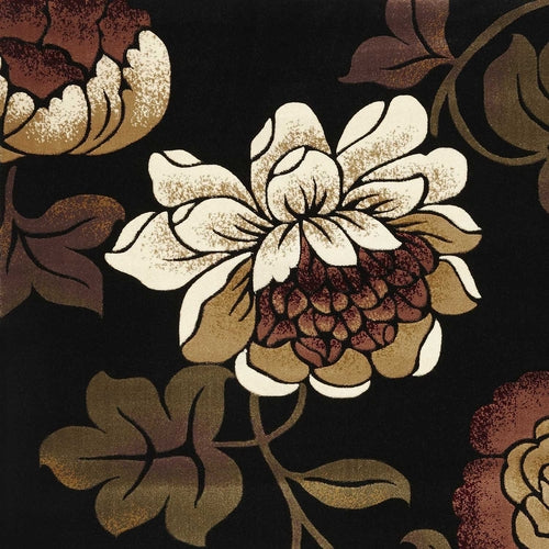 1inches x 2inches Black Polypropylene Area Rug