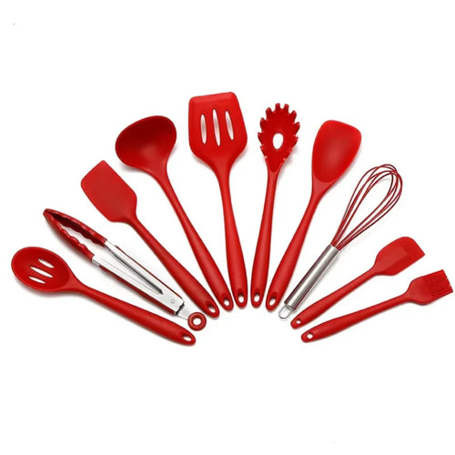 10 PCS Silicone Cookware Set Kitchen Cooking Tools Baking Tools