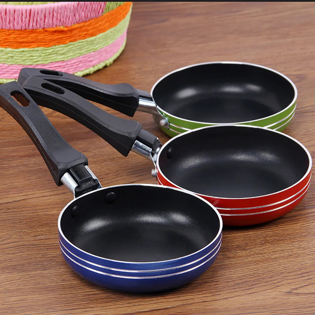 12cm/14cm/16cm Mini Frying Pan Non-Stick Steel Frypan Pot Saucepan