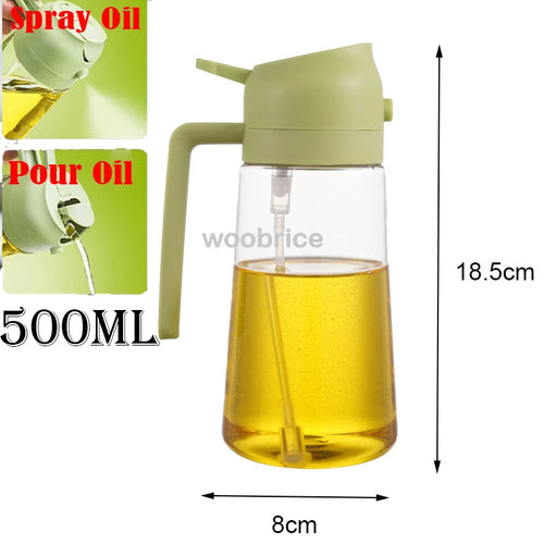 2in1 Kitchen Spray Oil Dispenser Oil Sprayer Polisher or Oil Brush for