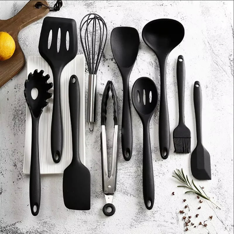10 PCS Silicone Cookware Set Kitchen Cooking Tools Baking Tools