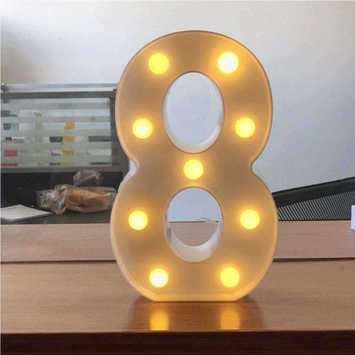 AMZER® Digit Shape Decoration Light Dry Battery Powered Warm White