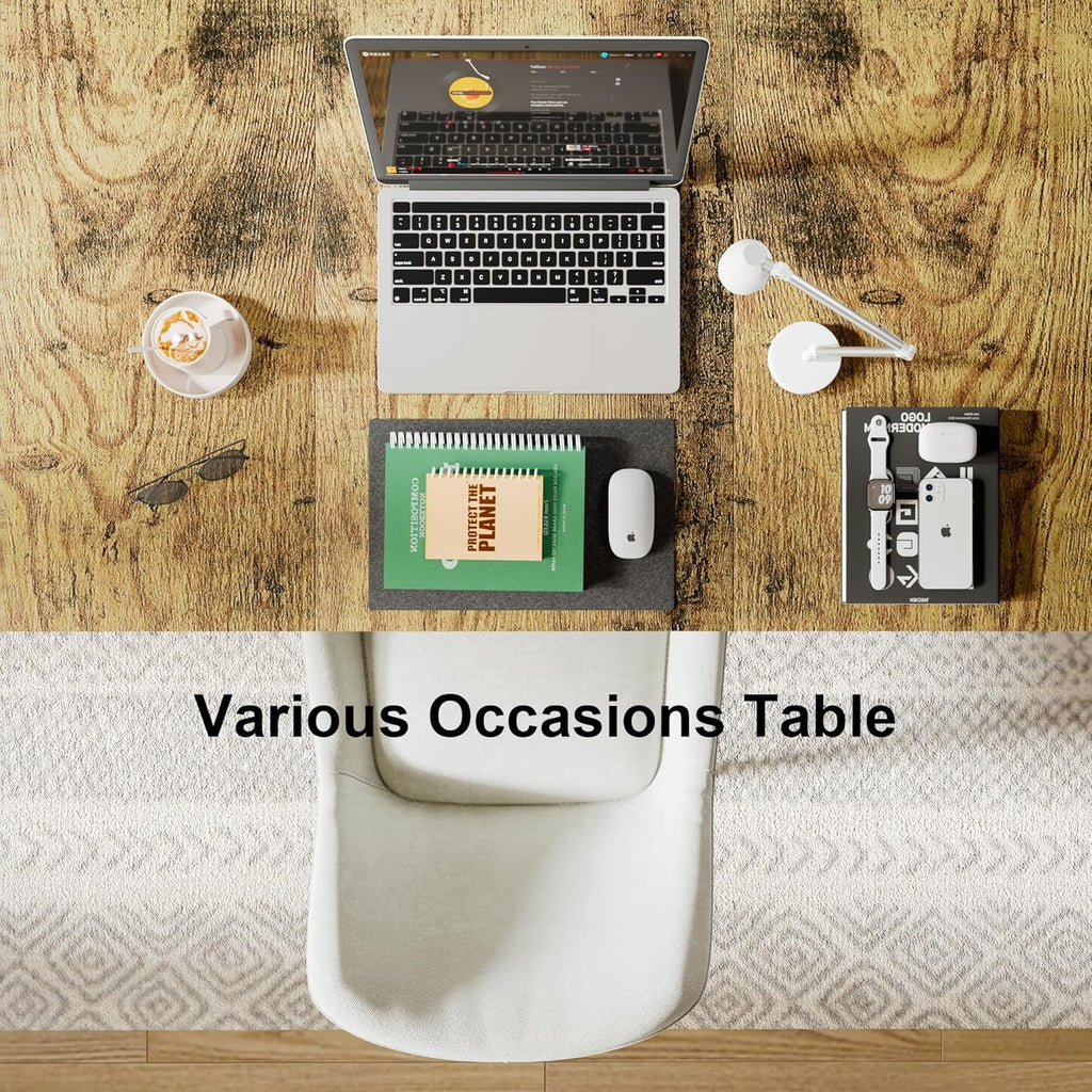 63" Extendable Dining Table, Modern Farmhouse Dining Room Table for