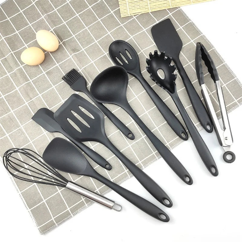 10 PCS Silicone Cookware Set Kitchen Cooking Tools Baking Tools
