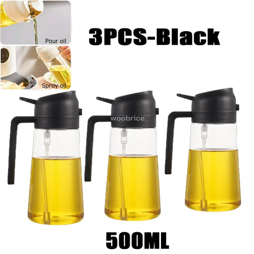 2in1 Kitchen Spray Oil Dispenser Oil Sprayer Polisher or Oil Brush for