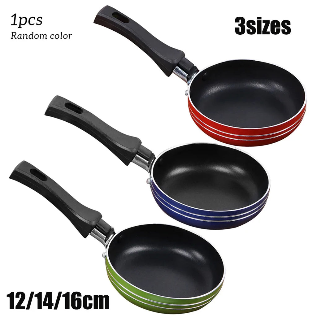 12cm/14cm/16cm Mini Frying Pan Non-Stick Steel Frypan Pot Saucepan
