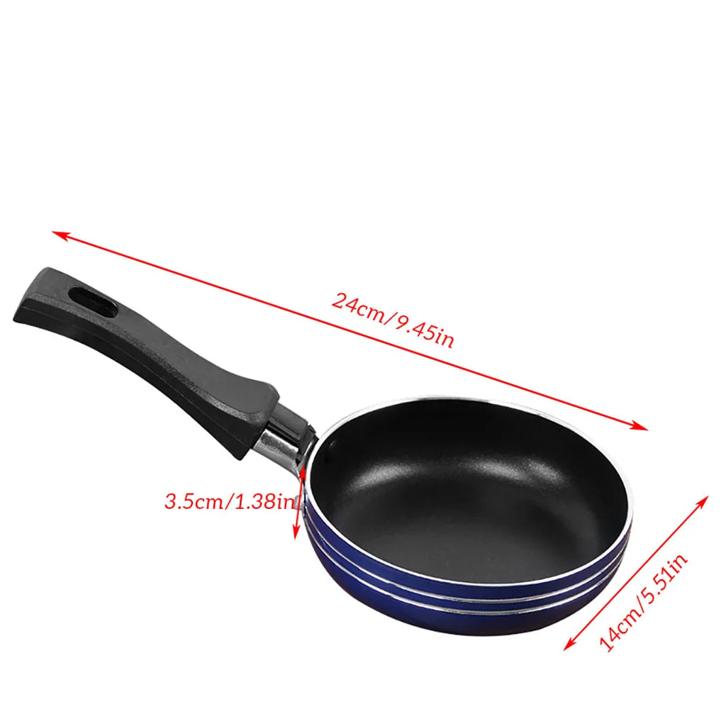 12cm/14cm/16cm Mini Frying Pan Non-Stick Steel Frypan Pot Saucepan