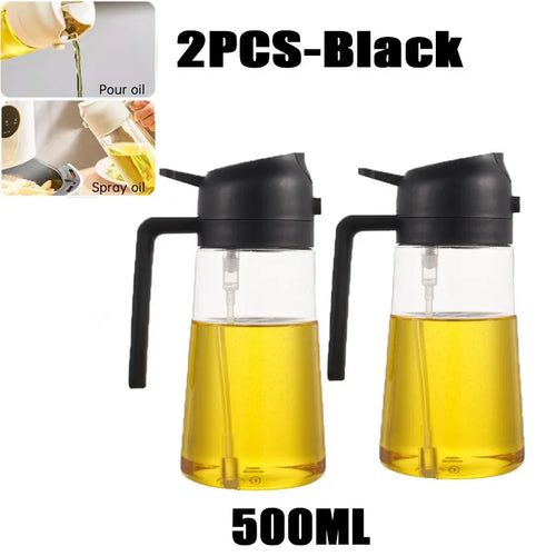 2in1 Kitchen Spray Oil Dispenser Oil Sprayer Polisher or Oil Brush for