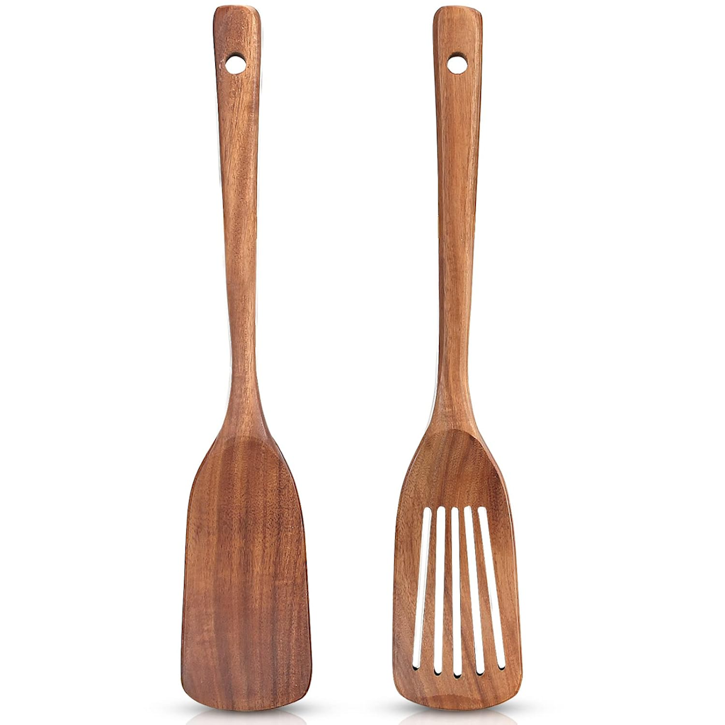 Handmade Wooden Kitchen Utensils Set (Pack Of 2) Size 33X6.4 CM Color